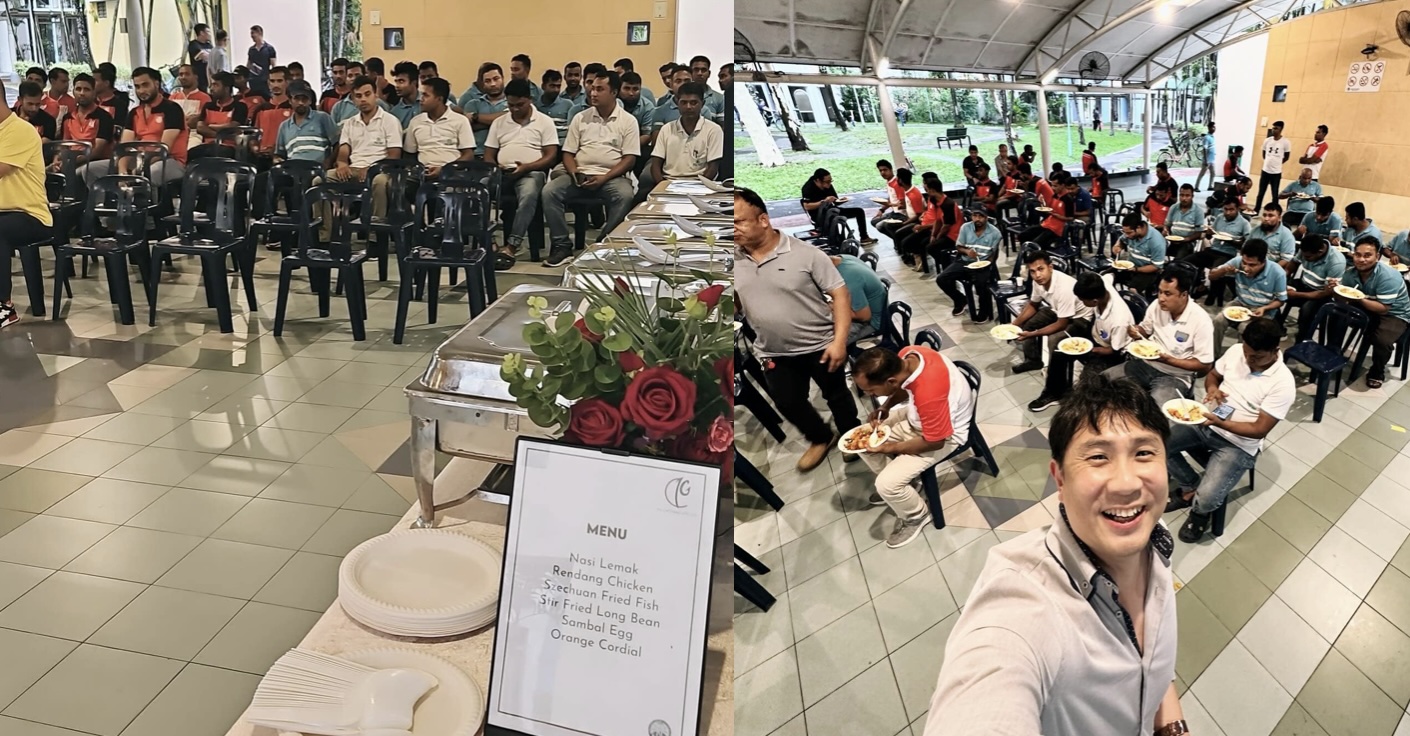 WP Sengkang team treats cleaners and conservancy workers to nasi lemak buffet